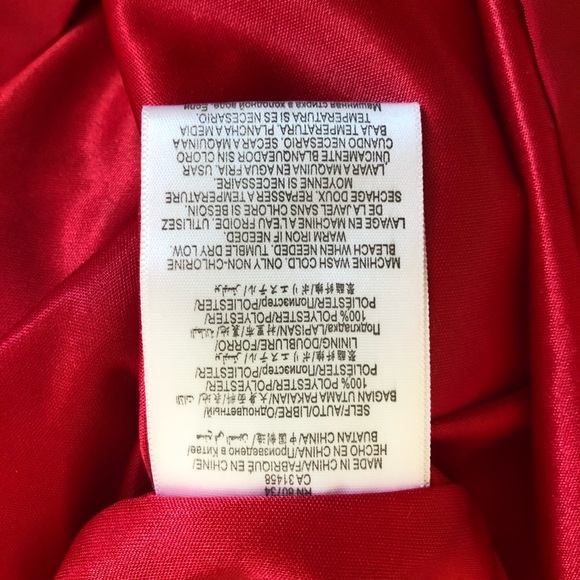 NWT $98~BCBG Generation~Red One-Shoulder Strappy Draped Ruffle Faux Wrap Dress~S - Picture 10 of 10